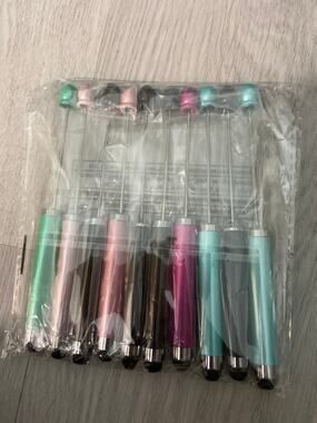 10 piece beadable screen pens assorted colors
